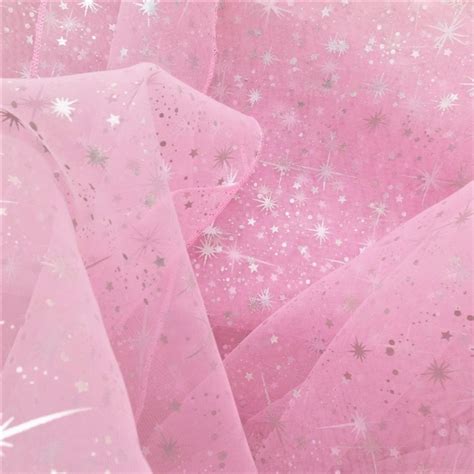 Shooting Star Foil Organza Fabric